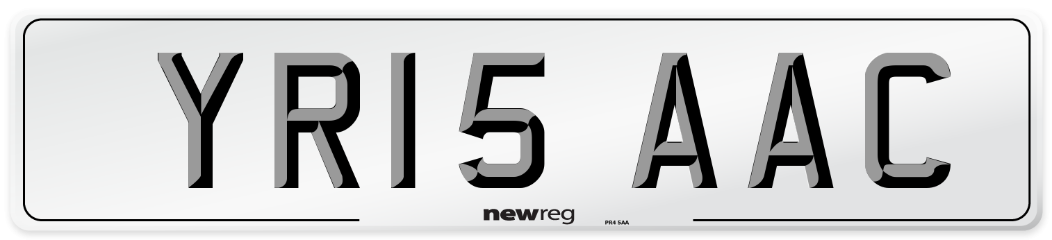 YR15 AAC Number Plate from New Reg